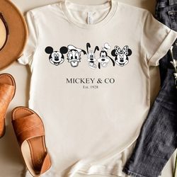 Vintage Mickey Co Est 1928 Shirt | Mickey And Friends Matching T-Shirt | Disneyworld Trip Tee | WDW Family Holiday Outfi