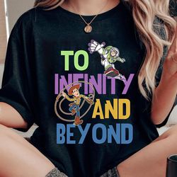 retro disney toy story shirt | buzz lightyear and woody to infinity and beyond shirt | disneyland family matching tee |