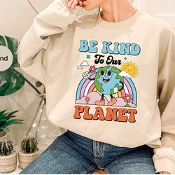 earth day shirts, planet t-shirt, graphic tees for women, be kind to our planet t-shirt, environmental gifts