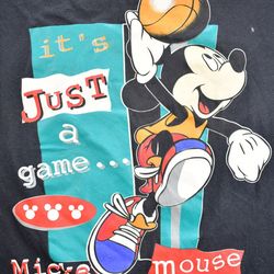 vintage 1990s 'it's just a game' mickey mouse promo t-shirt / 90s graphic tee / vintage mickey mouse / made in usa / 90s