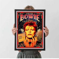 david bowie vintage poster, rock music vintage posters, home room decor canvas painting unframed