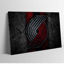 nba portland trail blazers, nba flags print, nba sports print, asphalt texture print, framed art print , wall art, home