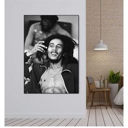 bob marley poster music canvas poster wall art decor home decor frameless