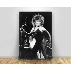 tina turner, music singer canvas poster wall art decor home decor frameless