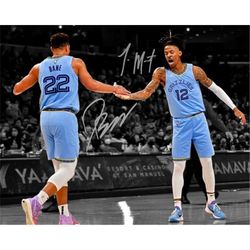ja morant desmond bane memphis grizzlies signed photo autograph print poster wall art home decor