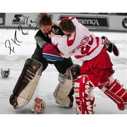 patrick roy mike vernon signed photo autograph print poster wall art home decor