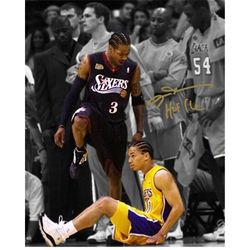 allen iverson step over tyronn lue signed photo autograph print poster wall art home decor