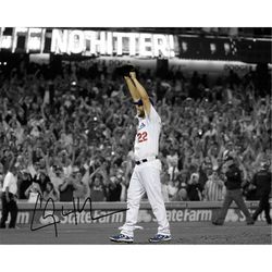 clayton kershaw la dodgers no-hitter game signed photo autograph print poster wall art home decor