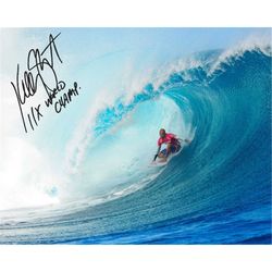 kelly slater 11x world champions surfing signed photo autograph print poster wall art home decor