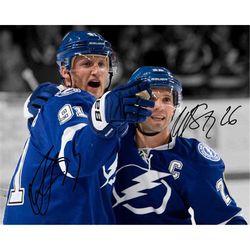 steven stamkos martin st louis tampa bay lightning signed photo autograph print poster wall art home decor