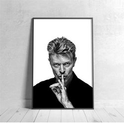 david bowie poster, ziggy stardust rock music canvas wall art print