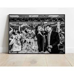 wolf of wall street poster or canvas wall art print, jordan belfort and leonardo dicaprio movie poster print
