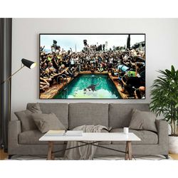 formula 1 f1 daniel ricciardo poster - red bull racing monaco gp canvas wall art print - gift idea for him