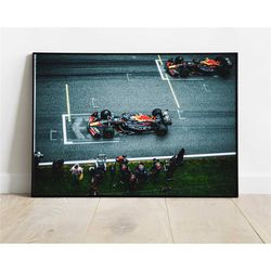 checo perez poster, sergio perez poster, formula 1 red bull racing print, f1 canvas wall art