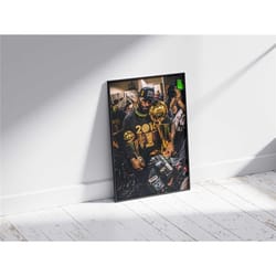 lebron james championship poster, nba cavaliers canvas wall art print, iconic sports poster