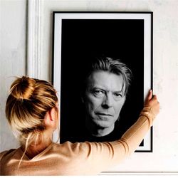 david bowie poster, ziggy stardust poster, music canvas wall art, music room decor