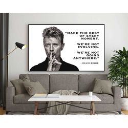 david bowie poster, ziggy stardust music canvas wall art, gift idea for music fans