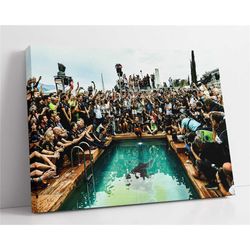 daniel ricciardo poster - red bull racing monaco gp canvas wall art print - formula 1 f1 gift idea for him