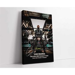 lewis hamilton poster, formula 1 canvas wall art,  mercedes sports poster