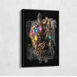 infinity gauntlet poster marvel comics art canvas wall art print home decor framed poster gift for kids