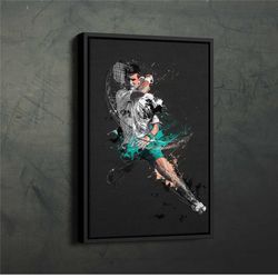 novak djokovic art tennis wall art home decor hand made poster canvas print