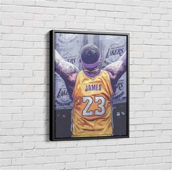 james harden basketball player lakers art effect canvas unique design wall art print hand made ready to hang custom desi