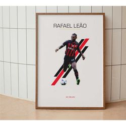 rafael leao | milan poster | ac milan | rafael leo | rafael leao poster | leao poster | a.c. milan | minimalist poster |