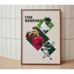 stan wawrinka | tennis poster | wawrinka tennis poster | stan the man | wawrinka | minimalist design | instant downloa