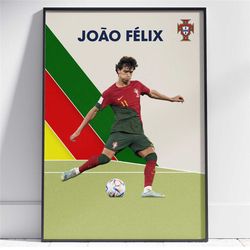 joao felix poster - portugal - world cup - minimalist design poster - football- digital download - download instantly!