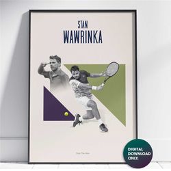 stan wawrinka | tennis poster | wawrinka tennis poster | stan the man | wawrinka | minimalist design | instant downloa