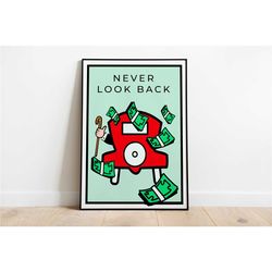 monopoly motivational poster, inspirational quote canvas, alec monopoly poster, office wall art, home decor, canvas, pri