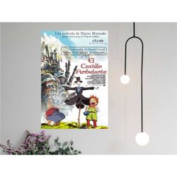 howls moving castle movie poster 2023 film - canvas prints poster gift - room decor wall art