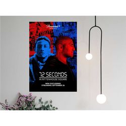 72 seconds in rittenhouse square movie poster 2023 film - canvas prints poster gift - room decor wall art