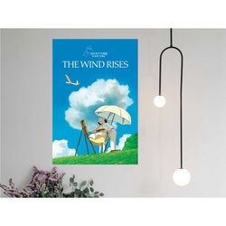 the wind rises movie poster 2023 film - canvas prints poster gift - room decor wall art