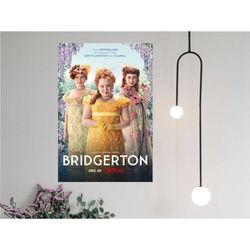 bridgerton season 1 movie poster 2023 film - canvas prints poster gift -  room decor wall art