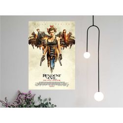 resident evil the final chapter movie poster 2023 film - canvas prints poster gift - room decor wall art