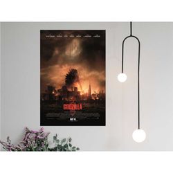 godzilla movie poster 2023 film - canvas prints poster gift - room decor wall art
