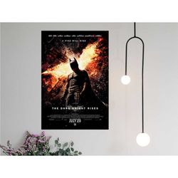 the dark knight rises movie poster 2023 film - canvas prints poster gift - room decor wall art