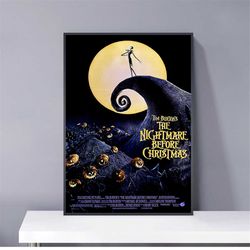 the nightmare before christmas poster pvc package waterproof canvas wall art gift home poster, halloween gift