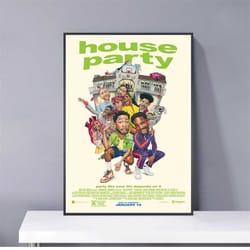 house party 1991 movie poster pvc package waterproof canvas wall art gift home poster, halloween gift