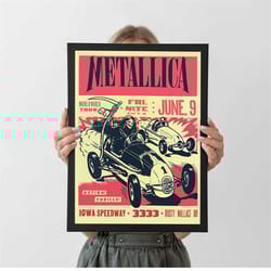 metallica concert iowa speedway poster, autumn home decor, a4 a3 a2 a1, wall decor, christmas gift