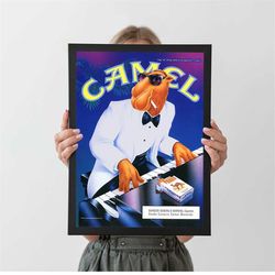 joe camel ads vintage poster, autumn home decor, a4 a3 a2 a1, wall decor, christmas gift