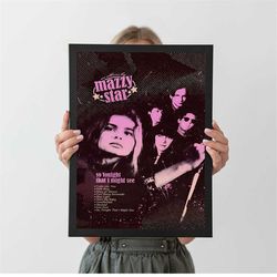 mazzy star poster, music gig concert poster, vintage music poster, mazzy vintage poster