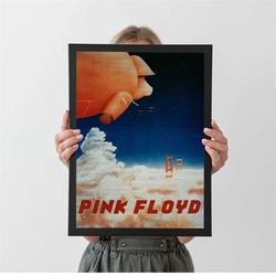 pink floyd oakland coliseum vintage music poster, rock music vintage posters, autumn home decor, a4 a3 a2 a1, wall decor
