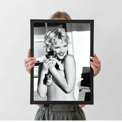Drew Barrymore Vintage Photo Poster, autumn home decor, A4 A3 A2 A1, Wall Decor, Christmas gift