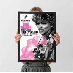 tina turner tribute night music poster, music vintage posters, autumn home decor, a4 a3 a2 a1, wall decor, christmas gif