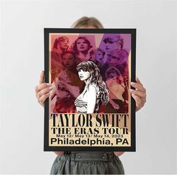 taylor swift the eras tour poster, 2023 tour concert poster, taylor swift concert poster, vintage poster, no framed, gif