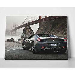 ferrari golden gate poster or canvas