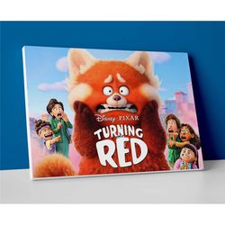 turning red movie poster or canvas
