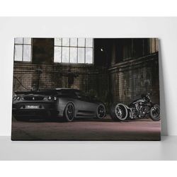 black ferrari poster or canvas
